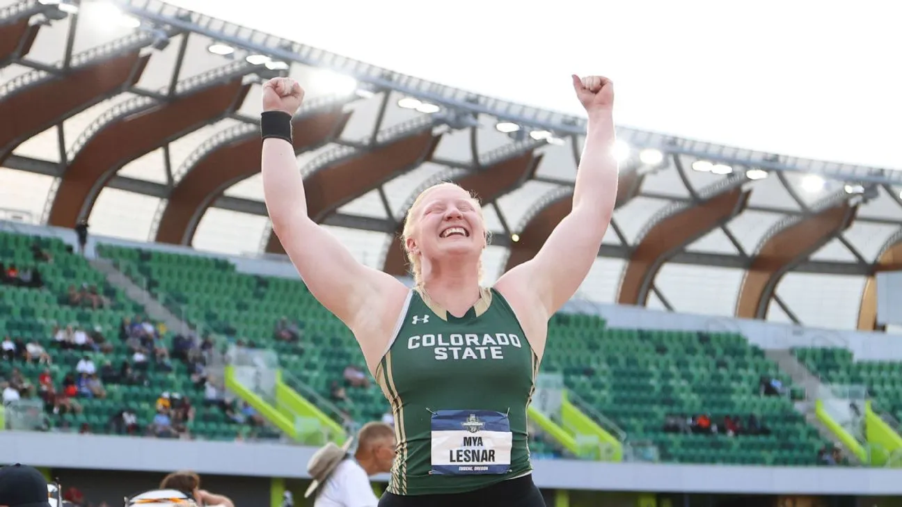 Mya Lesnar, Putri Brock Lesnar Juara Nasional Tolak Peluru